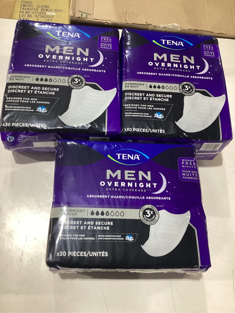 Condition photo showing New/Like New for tena incontinence guards, overnight absorbency & advanced odor protection, incontinence guards for men, 90 ct 90 count