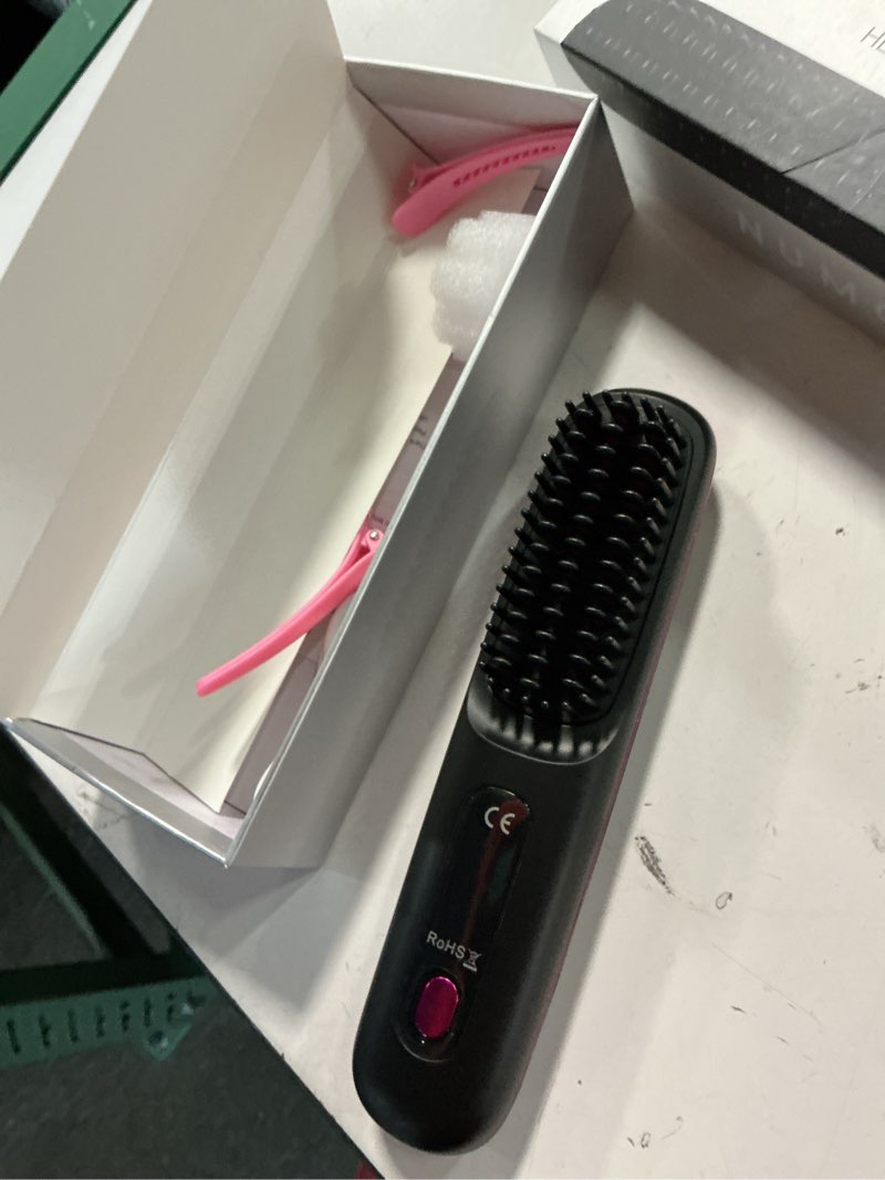 Condition photo showing Good Condition for numoya go brush pro 2026 upgrade portable cordless hair straightener brush for women (black)