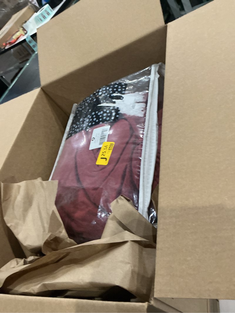 Condition photo showing As Is for unbbrrl 7 pieces couch covers for sofa, replacement ektorp sofa cover 3 seat with 1 main cover/3 seat cushion covers/3 backrest covers, stretch velvet settee cover 3 seater (burgundy,3 seater) burgundy 7 pieces 3 seater