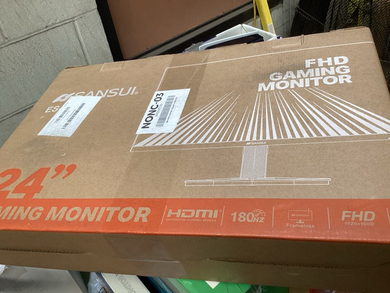 Condition photo showing As Is for sansui 24 inch gaming monitor 180hz, dp 1.4 & hdmi 2.0 ports high refresh rate computer monitor, racing fps rts modes, 1ms response time 110% srgb (es-g24f4, hdmi cable included) 24 inch 180hz gaming monitor