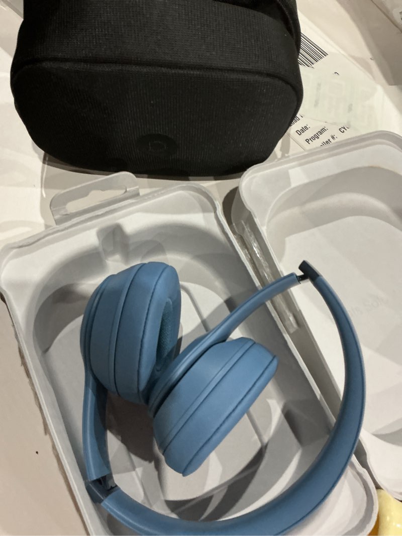 Condition photo showing Good Condition for Beats Solo 4 - Wireless On-Ear Bluetooth Headphones, Up to 50-Hour Battery Life, Ultra-Lightweight Comfort, Powerful and Balanced Sound, Apple & Android Compatible - Slate Blue Slate Blue Standalone