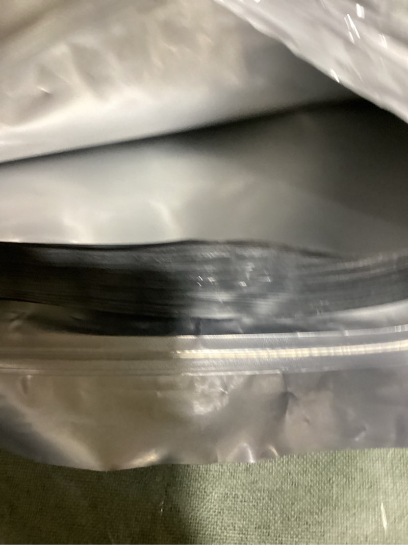 Condition photo showing As Is for 50 Pack 1 Gallon Mylar Bags for Food Storage with Oxygen Absorbers for Rice, Grains, Coffee Beans and Emergency Long Term Food Storage