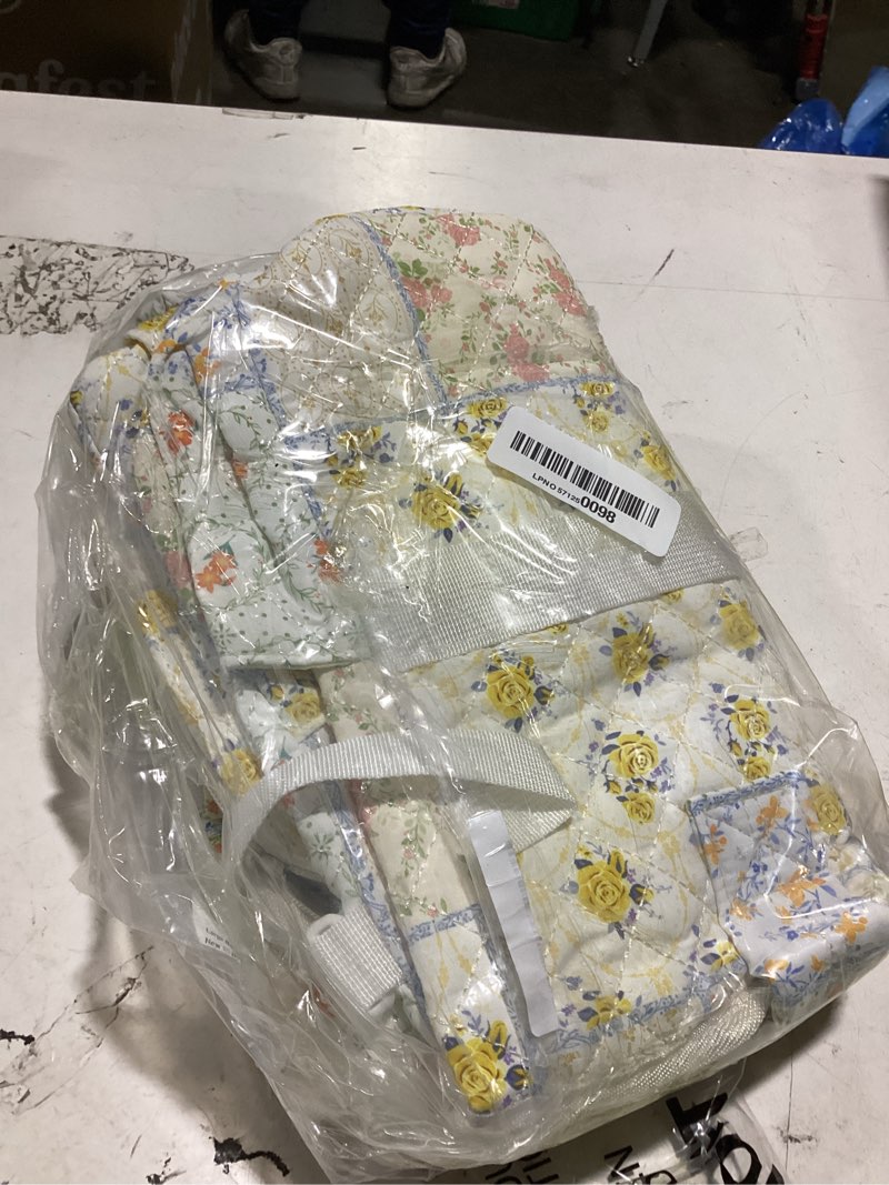Condition photo showing Good Condition for large bible bag for women bible cover case, quilted puffer bible tote bag church bag w/shoulder strap, bible study supplies journaling kit accessories pen tabs, christmas christian gifts for women mom spliced flower