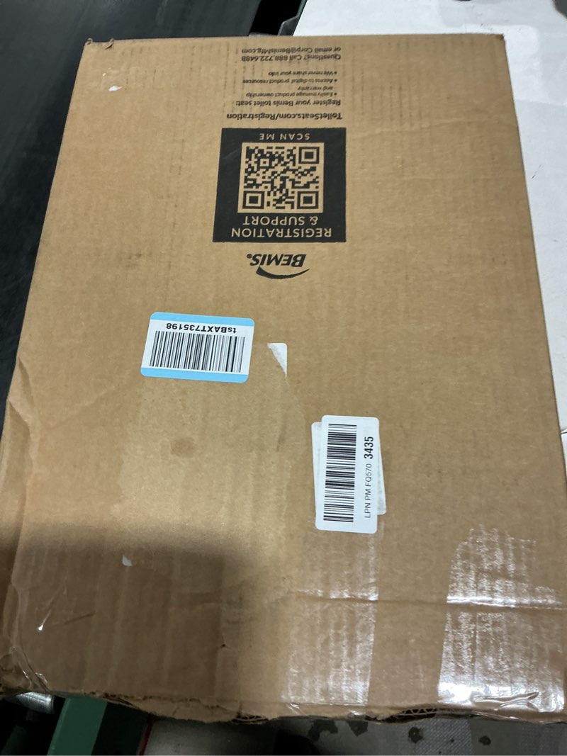 Condition photo showing Good Condition for Mayfair Ashton Easy to Clean Single Hinge Toilet Seat, Modern Slow Close Wood Toilet Seat, Made in USA, Elongated, White Elongated Modern Hinge