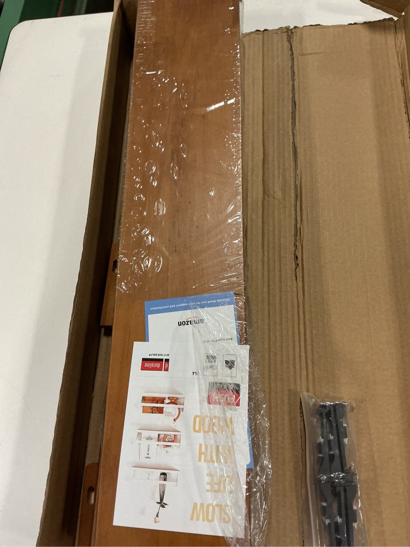 Condition photo showing Good Condition for AZSKY Nursery Book Shelves 24 Inch Rustic Natural Wood Floating Shelves,Wall Book Shelves for Farmhouse,Bathroom Décor,Kitchen Spice Rack or Book Shelf Organizer for Home Décor,a Set of 3 Same Sizes Wood 24Inch