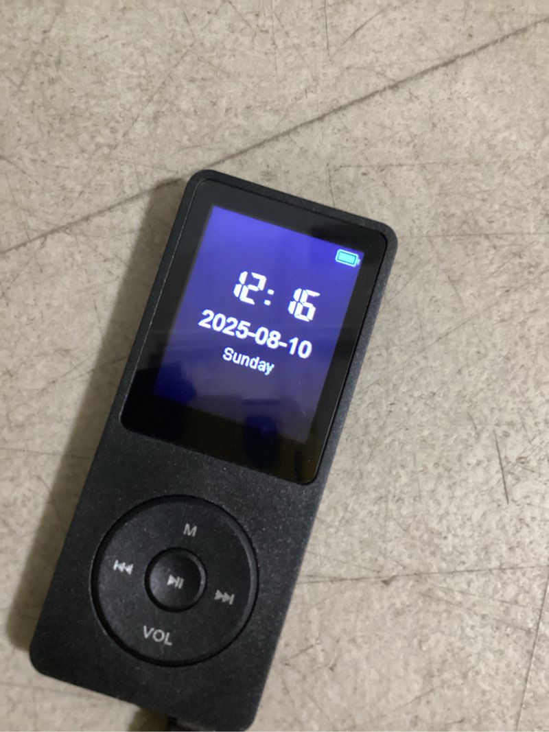 Condition photo showing Good Condition for 128gb mp3 player with bluetooth - portable music player for kids - with built-in hd speaker, voice recorder, hifi sound, e-book (included earphones) black
