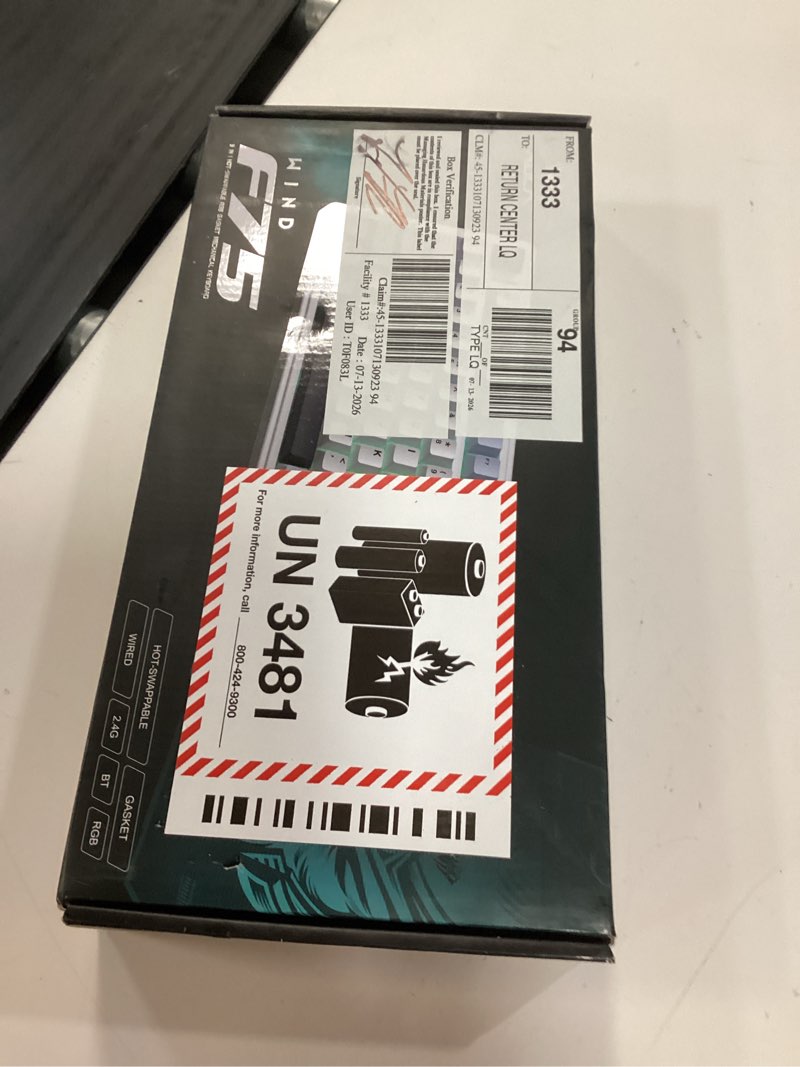 Condition photo showing New/Like New for aula f75 75% wireless mechanical creamy gaming keyboard, 4000mah, hot swappable switches, rgb, tri-mode - blue