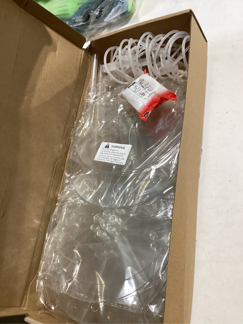 Condition photo showing As Is for balloon sticks with base, 10 pack 17"tall clear balloon stick stands holder for table top centerpieces for 10 to 24 inch balloons banquet decor for birthday /wedding / thanksgiving /bridal shower party