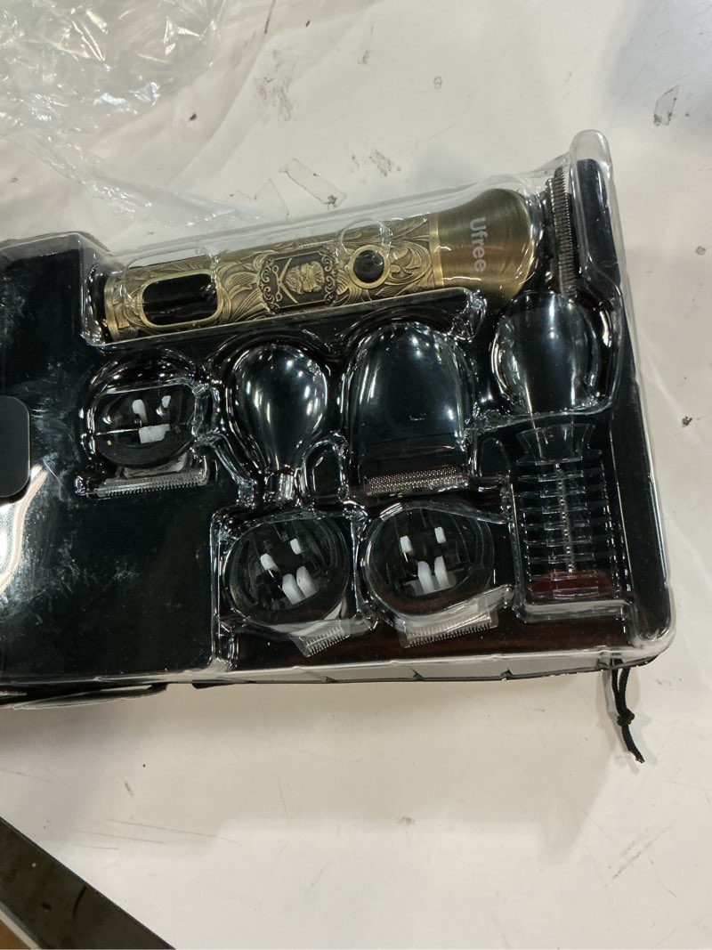 Condition photo showing Good Condition for Ufree Beard Trimmer for Men, Electric Razor Shaver, Cordless Hair Clipper Shaving Kit for Mustache Body Nose Ear Hair Facial, Adjustable Beard Grooming Kit Birthday Gifts for Men Bronze