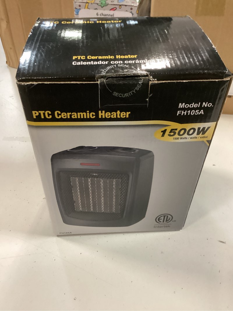Condition photo showing Good Condition for andily Space Heater Electric Heater for Home and Office Ceramic Small Heater with Thermostat, 750W/1