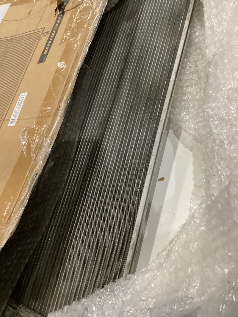 Condition photo showing As Is for a-premium air conditioning a/c condenser compatible with jeep cherokee 2019-2022 2.0l 2.4l 3.2l replace# 68399028aa, 68399028ab