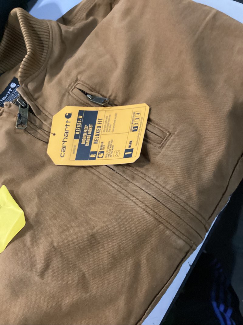 Condition photo showing As Is for carhartt women's carhartt brown medium weight canvas work jacket (medium)