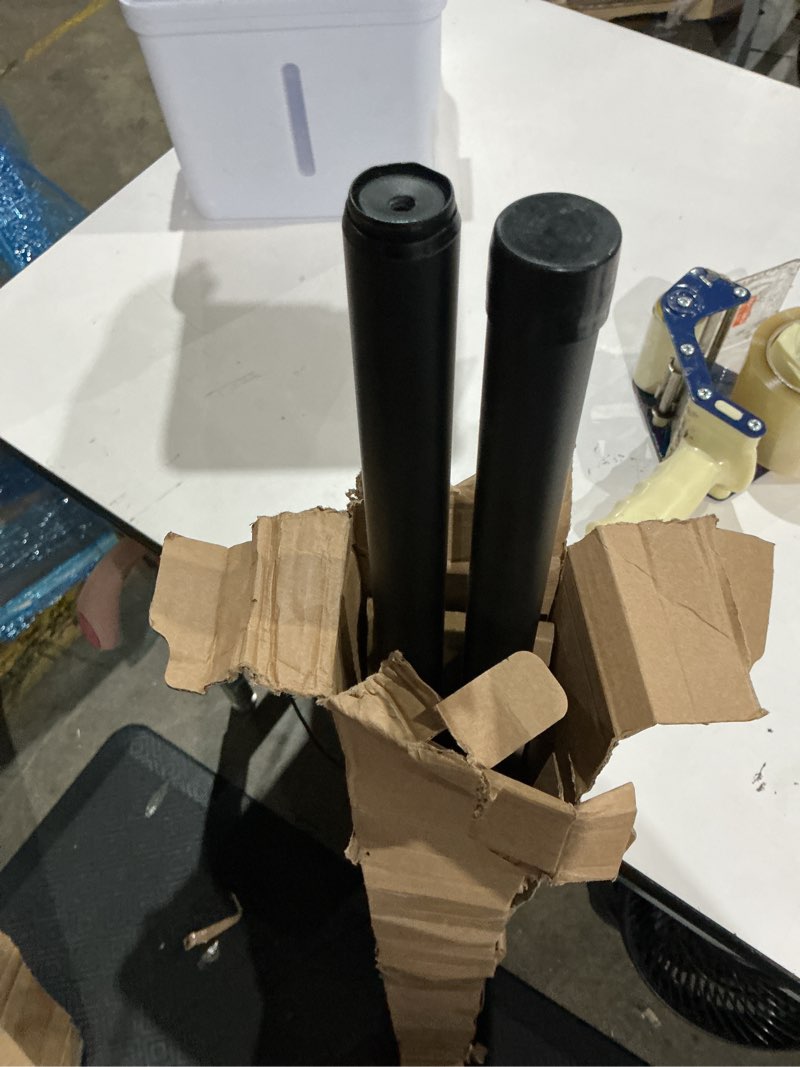 Condition photo showing As Is for heavy duty double curtain rod 72-144 inch length, 1 inch adjustable matte black double curtain rod with brackets, long double curtain rod for windows sliding door (black, 32-150", 1 pcs) black 30"-144"(pack of 1)