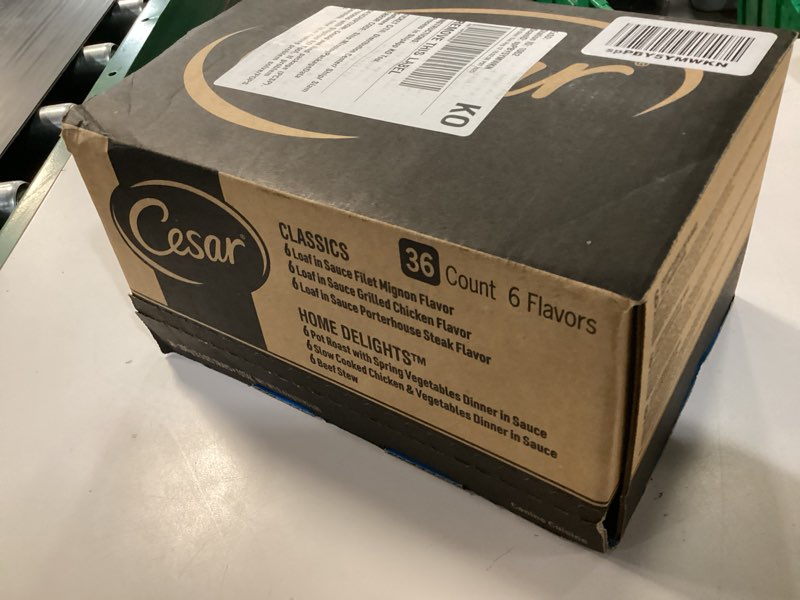 Condition photo showing New/Like New for CESAR HOME DELIGHTS Adult Wet Dog Food & Classic Loaf in Sauce Variety Pack, 3.5 oz. Easy Peel Trays, 36 Count (Pack of 1)