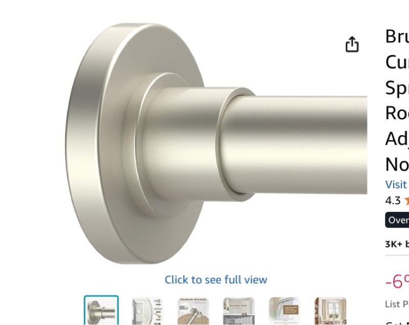 Assorted Curtain rods Shower