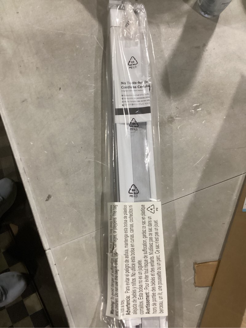 Condition photo showing Good Condition for (similar to )lazblinds cordless cellular shades, no tools no drill blackout honeycomb shades pleated blinds for windows, 34'' w x 48'' h, silver white blackout-silver white 34'' w x 48'' h