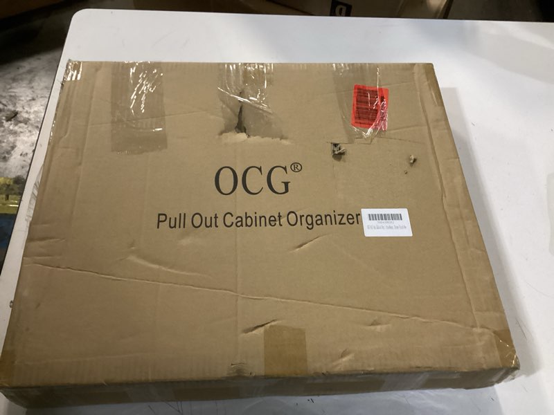 Condition photo showing New/Like New for OCG Pull Out Cabinet Organizer (18" W x 21" D), Pull out Drawers, Cabinet Pull Out Shelves for Base Cabinet Organization in Kitchen Bathroom Pantry, Bottom Mount, Chrome Finish