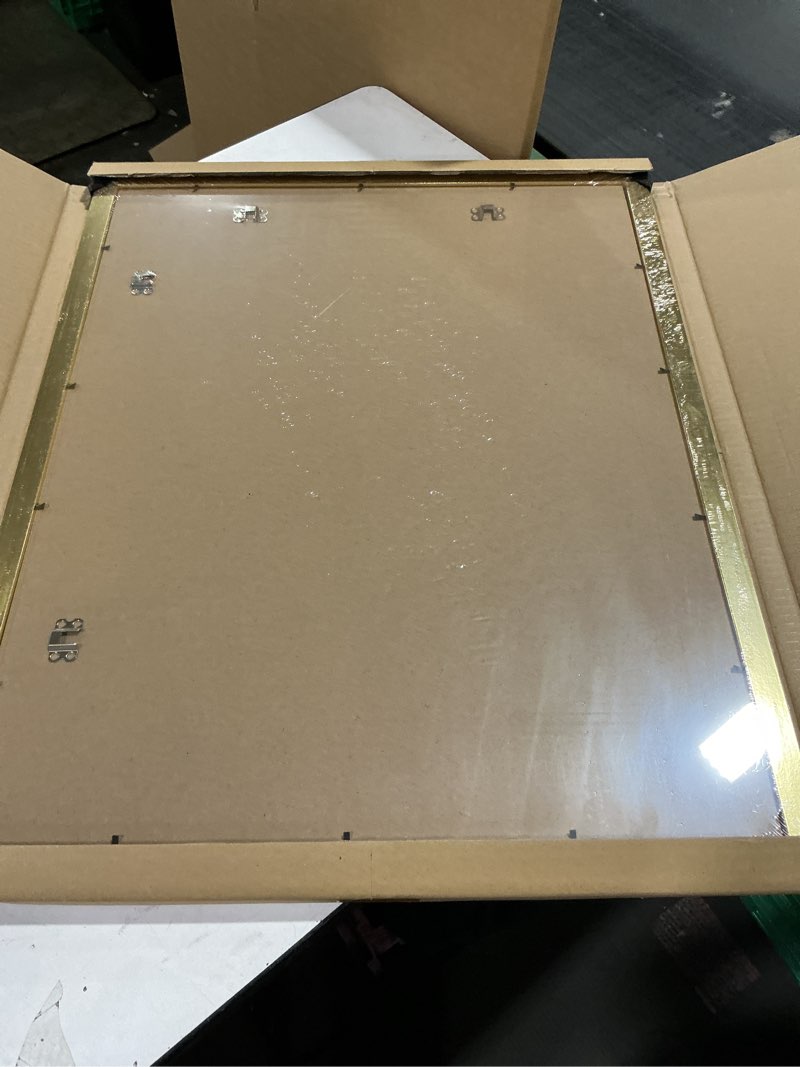 Condition photo showing Good Condition for LaVie Home 22x28 Picture Frame Gold Poster Frame,Display Pictures 18x24 with Mat or 22x28 Without Mat, Stable and Sturdy Frame and Polished Plexiglass, Horizontal and Vertical Format of The Walls 22x28 Gold