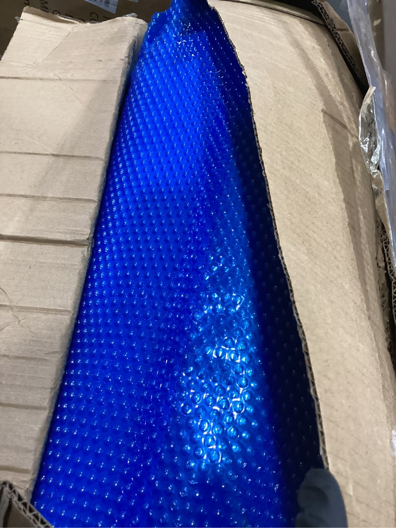 Condition photo showing Good Condition for vevor solar pool cover, 32 x 16 ft rectangle solar cover 12 mil for pools, inground above ground swimming pool solar blanket with bubble, heat retaining solar covers blue blue 32' x 16' rectangle (12 mil)