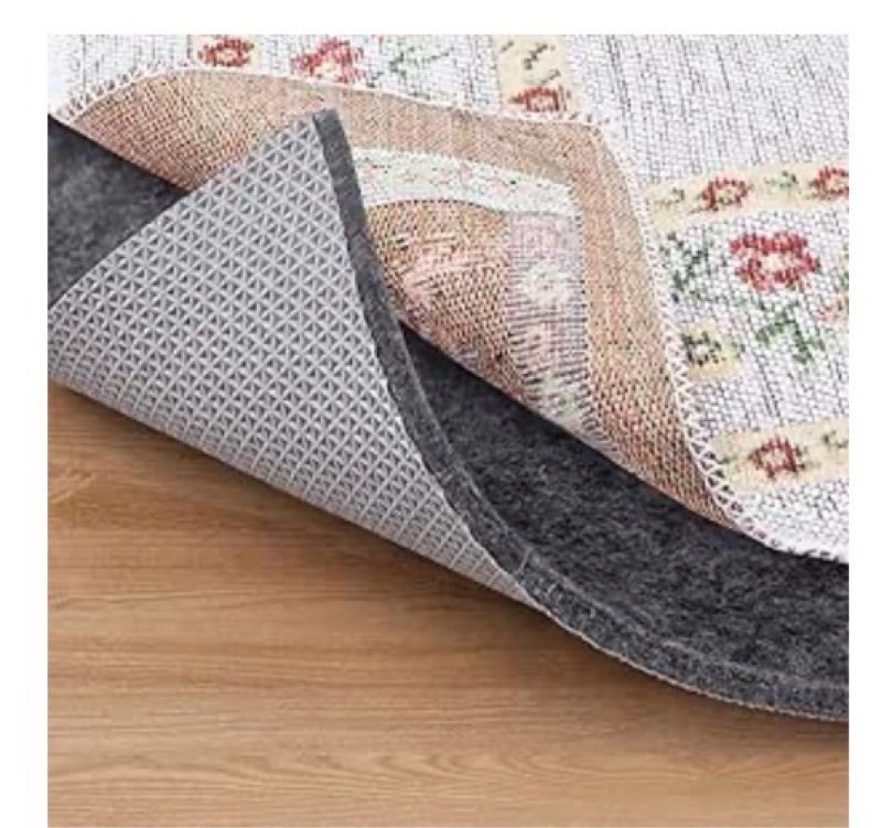 baleine 8x10 ft non slip rug pad gripper, 1/4" thick felt and rubber gripper backing, shock absorbing carpet pad, safe for all floors (8x10 ft)