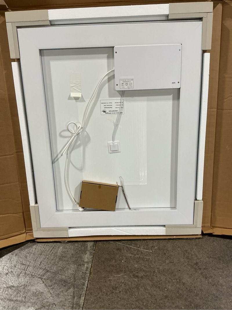 Condition photo showing New/Like New for loaao 24"x32" led bathroom mirror with lights | anti-fog, dimmable, 3 color temperature, backlit + front lit, memory function, tempered glass, ul listed