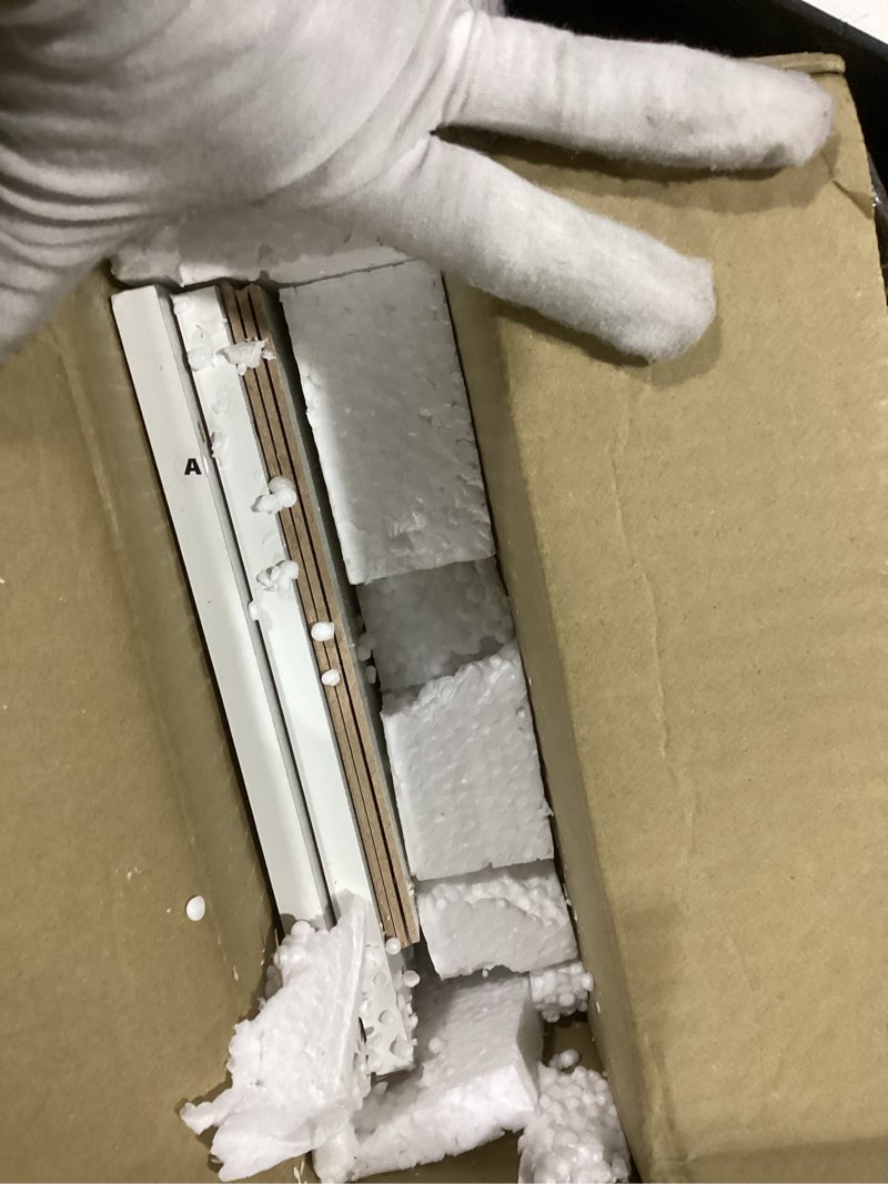 Condition photo showing New/Like New for Furinno PASIR Book Shelf, 3-Tier Bookshelf, Bookcase, 9.7" x 23.7" x 31.5", for Living Room, Bedroom, Home Office, Plain White Plain White 3-Tier