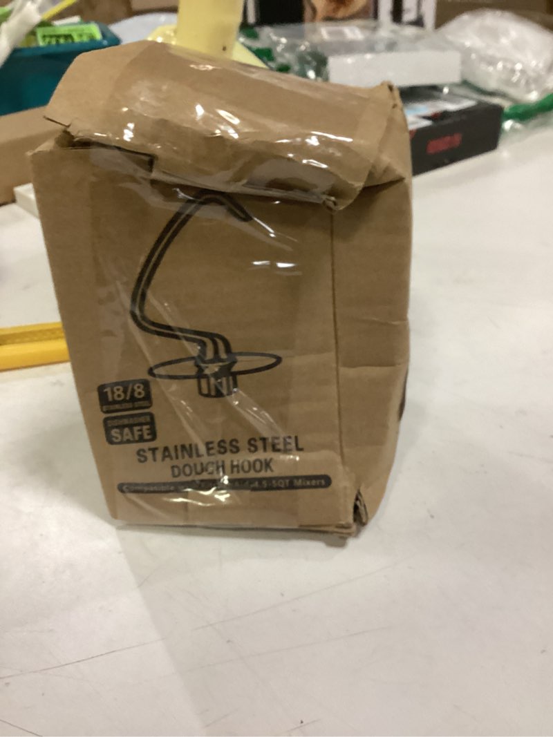Condition photo showing Good Condition for Stainless Steel Dough Hook for Kitchenaid 4.5-5 Qt Tilt-Head Mixers,Dishwasher Safe,Heavy-Duty Replacement K45DH for kitchen aid Dough Hook Attachment 18/8 Stainless Steel Silver