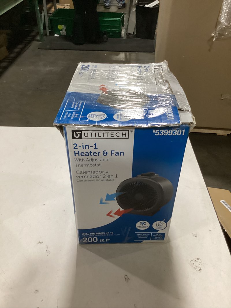 Condition photo showing Good Condition for Utilitech 1500 -Watt Fan Compact personal Indoor Electric Space Heater with Thermostat