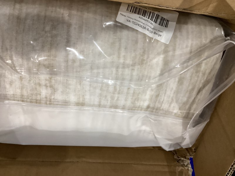 Condition photo showing New/Like New for Valenrug Washable Rugs 8x10 - Non Slip 8x10 Area Rugs for Living Room, Stain Resistant Area Rugs for Bedroom, Foldable Machine Washable Area Rug(8'x10', Beige) 09-beige 8' x 10' (Rectangular)