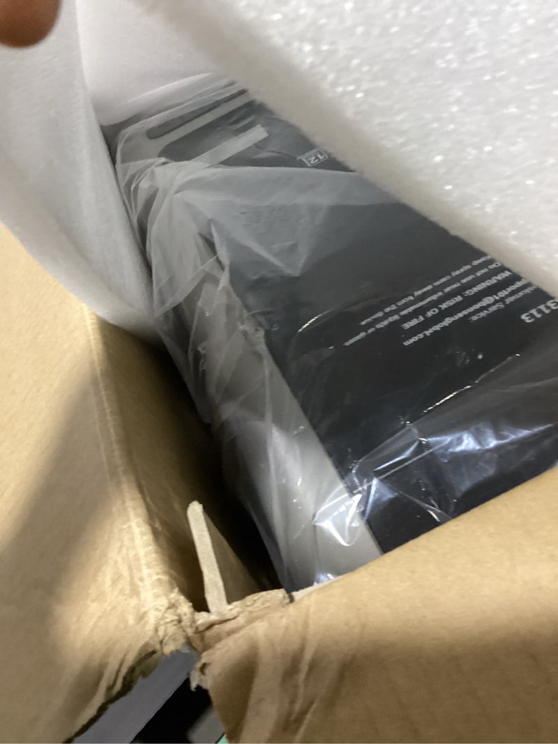 Condition photo showing As Is for bonsen 300-sheet auto feed micro-cut 2-in-1 paper shredder for office, 60-mins heavy duty shredder, p-4 high security, 58db super quiet, 8.1-gal pullout bin, casters, black&sliver (s3113 new version)
