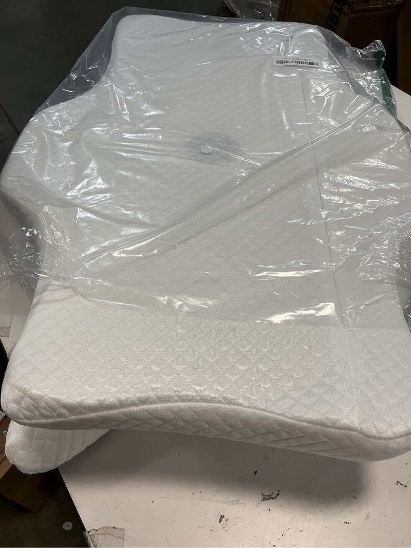 Condition photo showing Good Condition for Cervical Memory Foam Pillow – Ergonomic Neck Support for Side, Back & Stomach Sleepers | Odorless Beauty Sleep Pillow for Deep Rest (Grey, King Size 24.8" Lx16.9 Wx5.9 H) Grey King Size 24.8"Lx16.9"Wx5.9"H