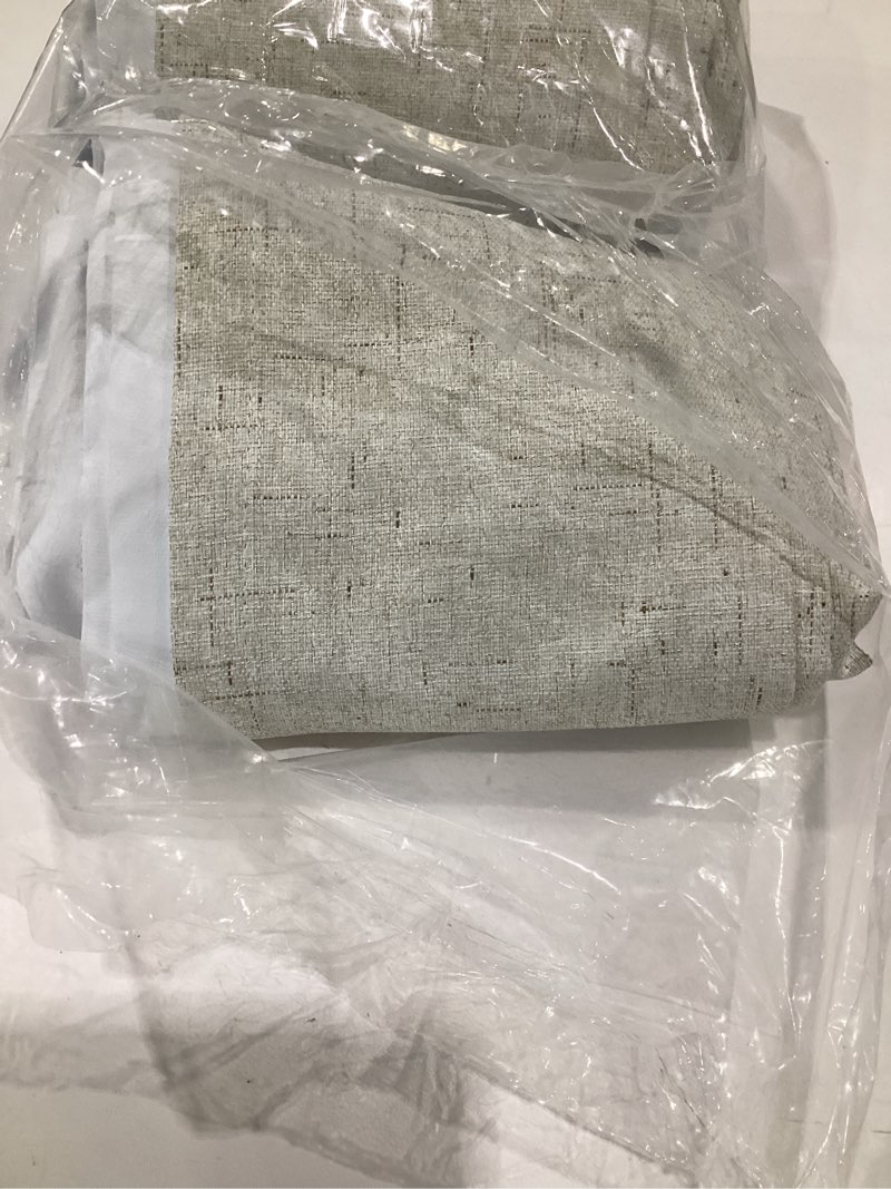 Condition photo showing Good Condition for h.versailtex blackout curtains, linen curtains 108 inches long 100% black out curtains for bedroom windows, textured linen look draperies grommet with white liner, 2 panels, natural natural 52"w x 108"l (pack of 2)