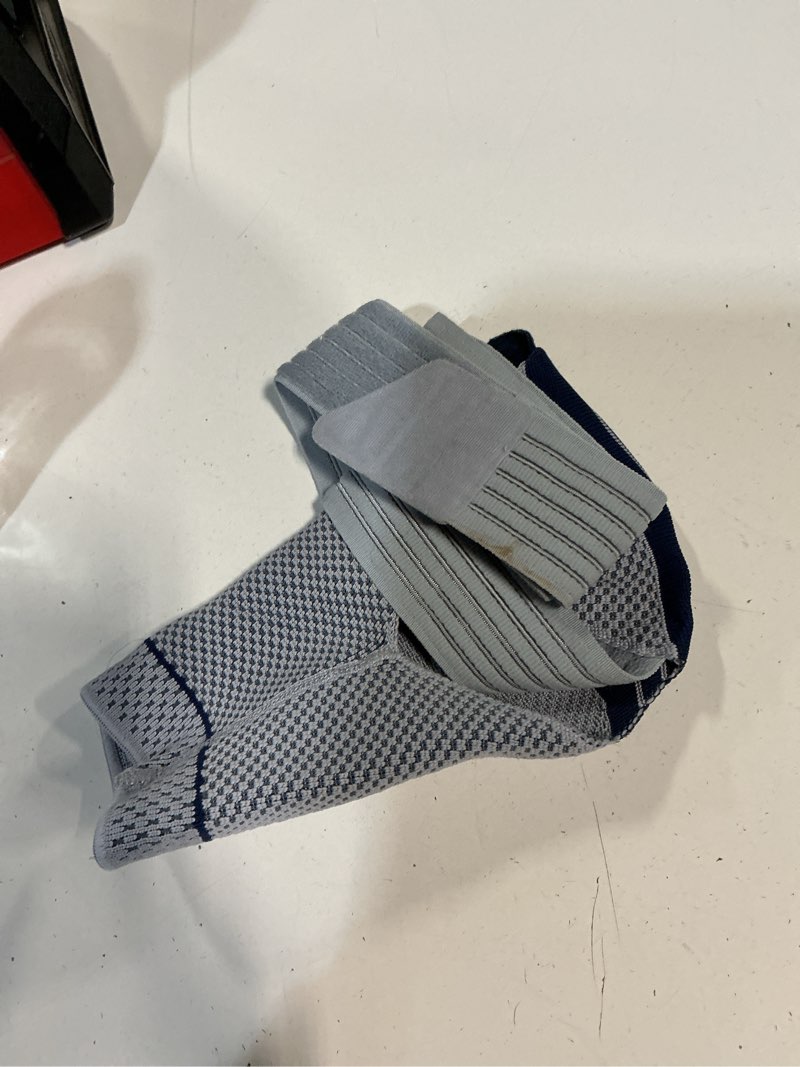 Condition photo showing As Is for bauerfeind - omotrain s - shoulder support - helps provide support for shoulder joint & mobility to restore function, helps relieve pain - right shoulder - size 2 - color titanium right, size 2