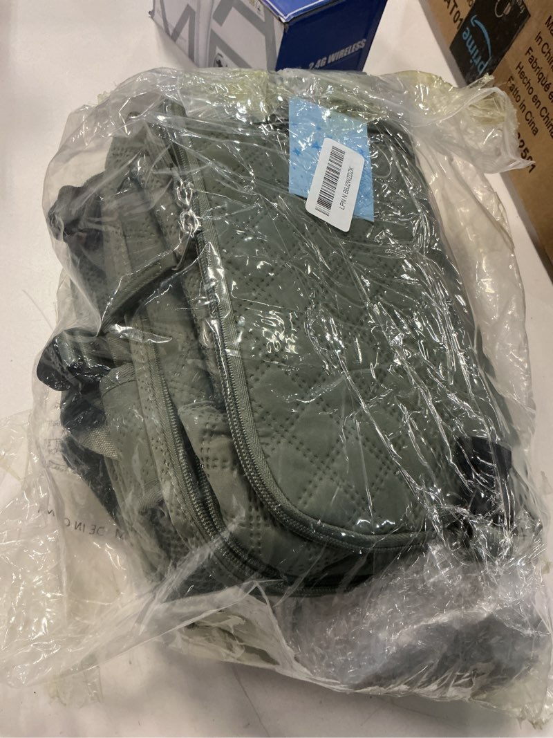 Condition photo showing Good Condition for travel vacuum storage backpack with air pump vacuum seal compression space saver bags clothing vacpack 18x14x8 inches travel bag carry on personal item laptop work backpacks women darkgreen