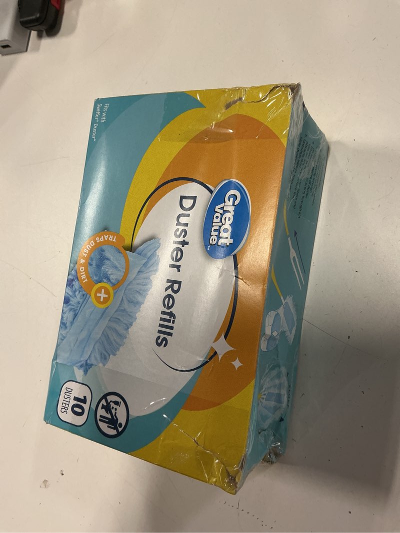 Condition photo showing As Is for great value 180 duster refill, 10 count