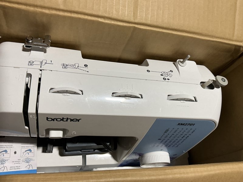 Condition photo showing Good Condition for brother xm2701 sewing machine, lightweight, full featured, 27 stitches, 6 included feet