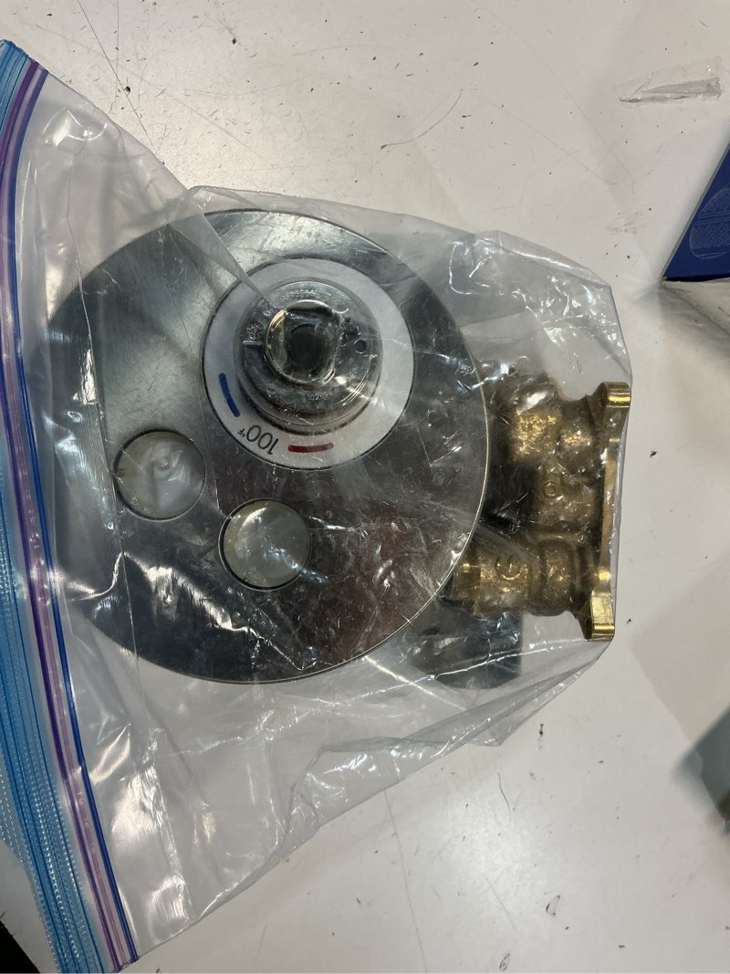 Condition photo showing Good Condition for hansgrohe showerselect s modern thermostatic shower valve trim with temperature control and diverter in brushed nickel, 15743821
