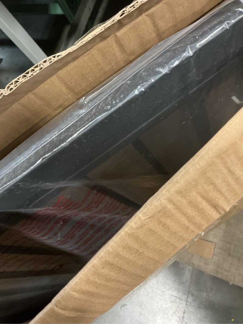 Condition photo showing New/Like New for Black Baby Gate with Door-Walk Through Baby Gates for Stairs Pressure Mounted no Drill-Indoor Tension Metal Child Pet Dog Safety Gate 29.53"-32.28" Wide