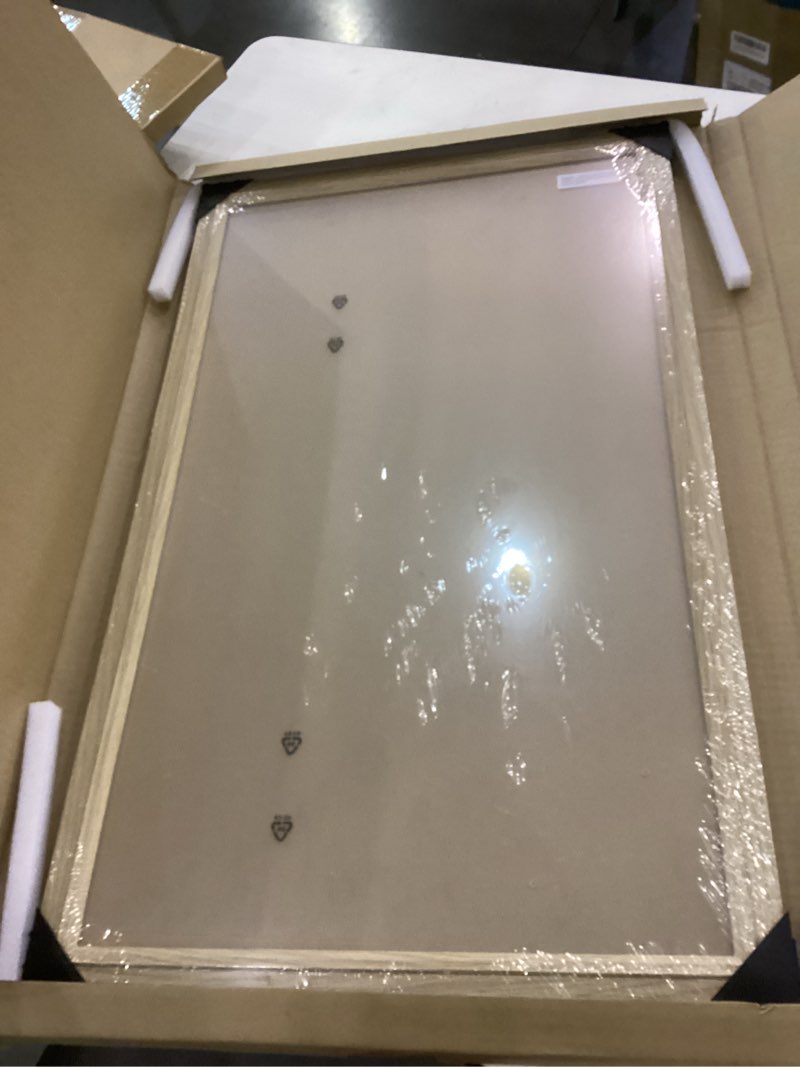 Condition photo showing Good Condition for GULETHUN 12x24 Picture Frame, Natural Wood Poster Frame, Home Decor Natural Gallery Frames, Horizontal or Vertical Format, Sturdy, Plexiglass, Large Wall Decor, for Photos, Artworks, Posters Natural Wood Color 12x24in