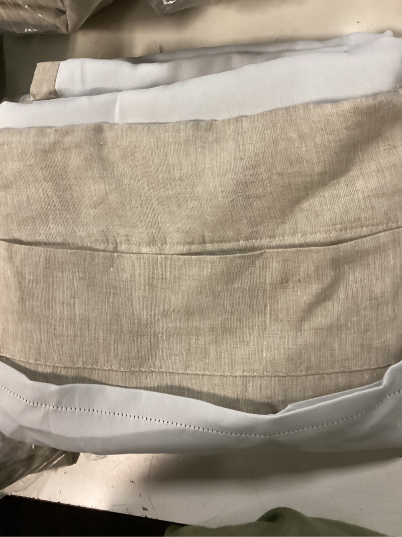 Condition photo showing Good Condition for european linen room darkening curtain, 48x84, flax