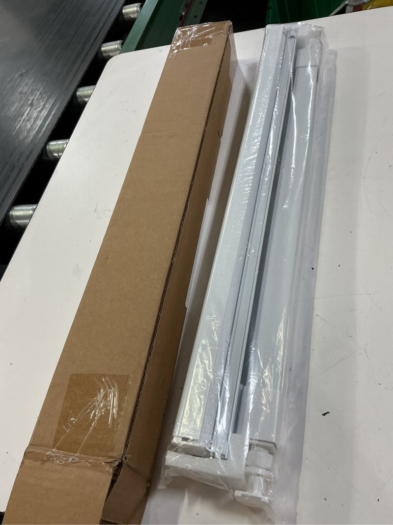 Condition photo showing New/Like New for lazblinds no-drill cordless zebra blinds - dual layer light filtering & room darkening, free-stop lift, easy install, day & night privacy with valance for window 23" w x 72" h, white 23"w x 72"h white