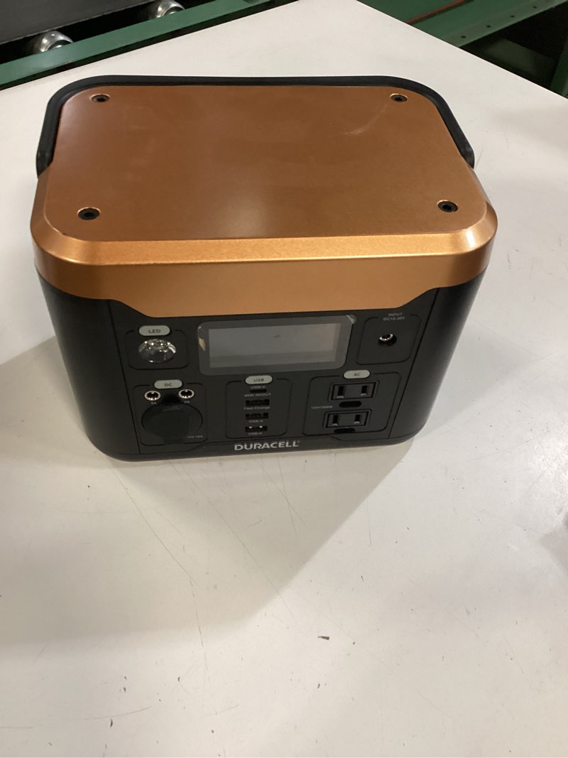 Condition photo showing Good Condition for duracell portable power station 300 lithium battery backup portable power pack for power outages, emergency kits, home electronics, and outdoor use (120v/300w)