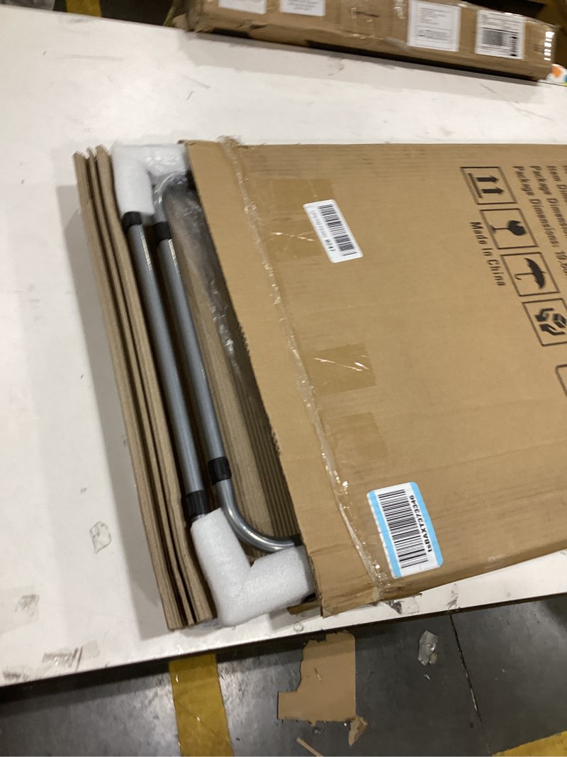 Condition photo showing As Is for TV Tray Table,Folding Table with Cup Holder Portable,Foldable Snack Tray for Eating,Small Folding Tables Set of 2,Dinner Tables for Couch, Living Room,Small Space (White Marble,2Pcs) White Marble 2PCS