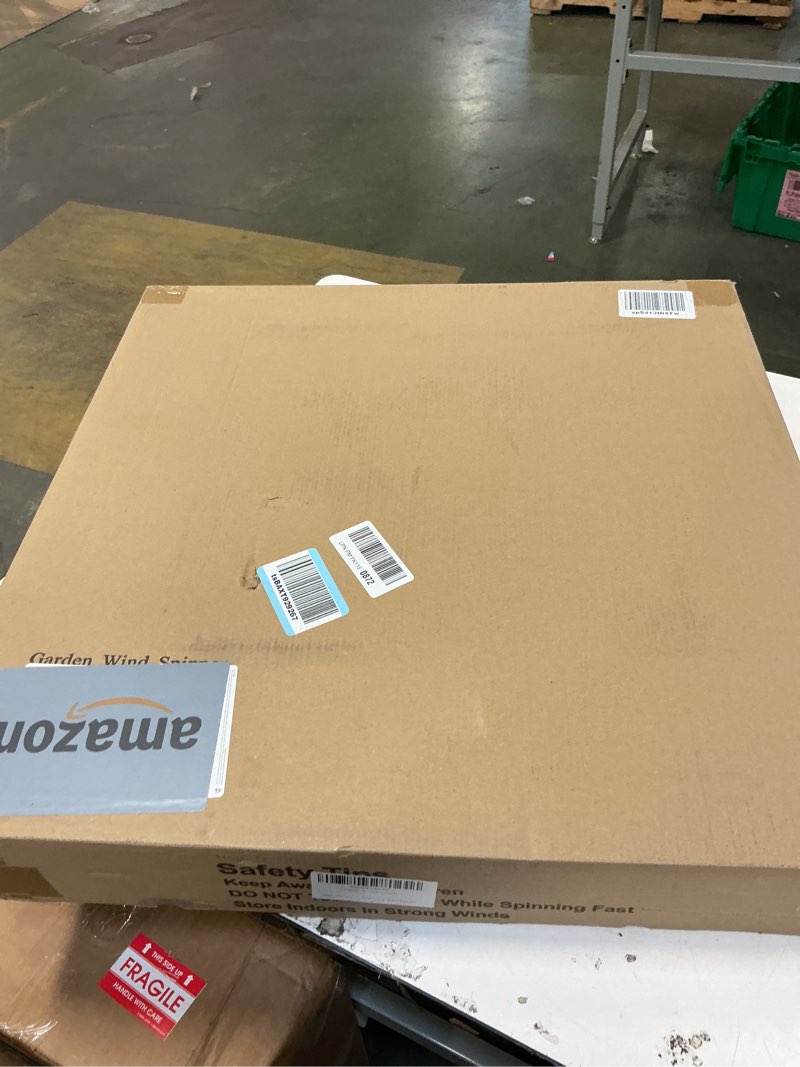 Condition photo showing New/Like New for Wind Spinners Outdoor for Yard and Garden, Metal Large Wind Spinner & Sculptures 84 Inch, Garden Spinner Windmills for Yard Decor Gifts for Family Friends Emerald Dreamland