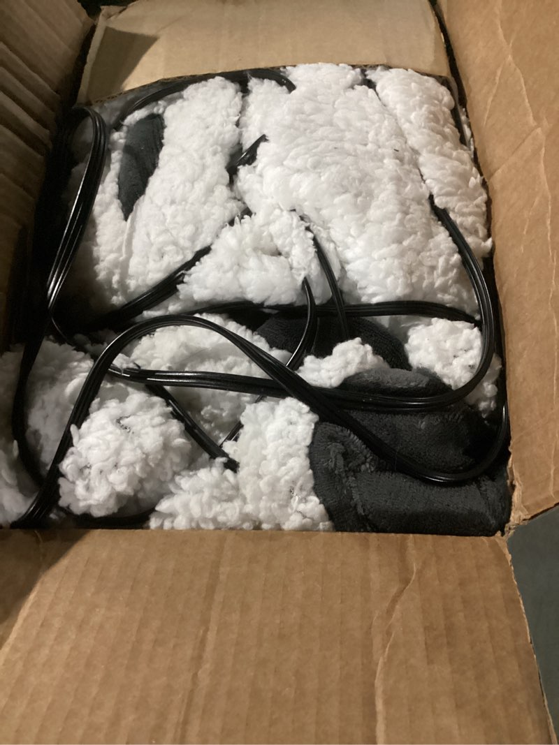 Condition photo showing As Is for Electric Heated Blanket Full Size - 72"x84", Soft Flannel Heating Blanket, 10 Heating Levels, 1-12 H Auto Shut Off, Breathable Warm and Washable for Bed, Dark Grey 01-dark Grey 72"x84"(Full Size)