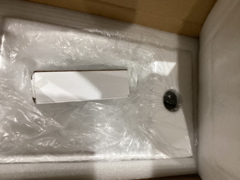 Condition photo showing Good Condition for KES Small Vessel Sink, Floating Sink Bathroom 12" X 7" for Tiny Bathrooms Mini Sink Wall Mount Right Hand (Sink Only) White, BWS100R