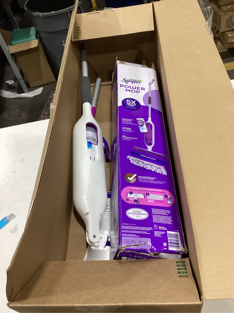 Condition photo showing As Is for Swiffer Power Mop Multi-Surface Kit for Floor Cleaning  Fresh Scent