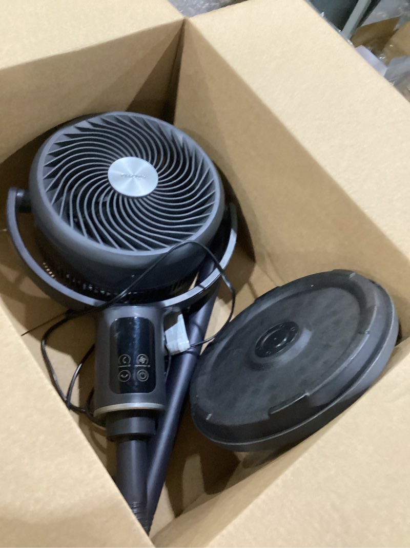 Condition photo showing As Is for PELONIS AeroFan, Pedestal Fan for Bedroom – Standing Fan with Remote Control, Oscillatiing Fan?LED Display, 9 Speeds, 20dB, 9H Timer, DC Motor, 135° + 100° Auto Oscillation, Adjustable Height Premium with DC Motor Grey