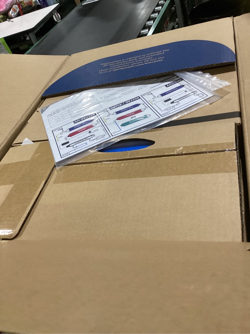 Condition photo showing New/Like New for iSpring RCC7AK, NSF Certified, 75 GPD, Alkaline 6-Stage Reverse Osmosis System, pH+ Remineralization RO Water Filter System Under Sink, Patented Top-Mounted Faucet Design for Easy Installation