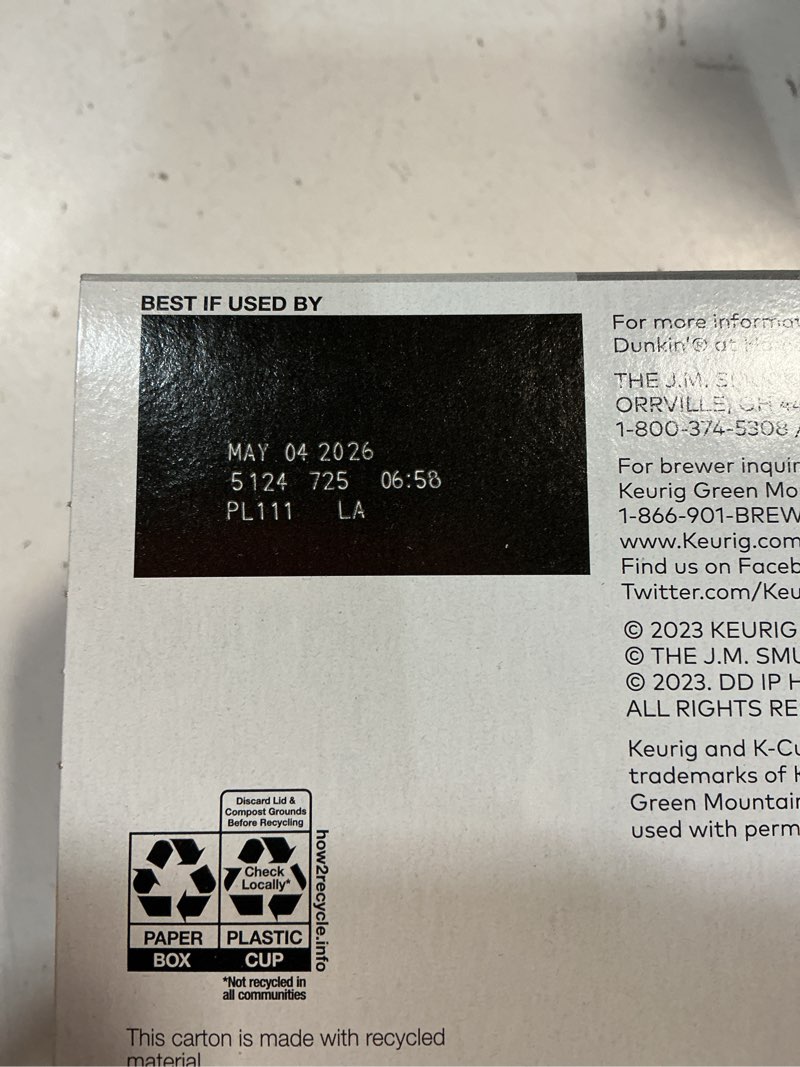 Condition photo showing Good Condition for (best by may 04 2026)dunkin' cinnamania flavored coffee, 60 keurig k-cup pods cinnamania 10 count (pack of 6)